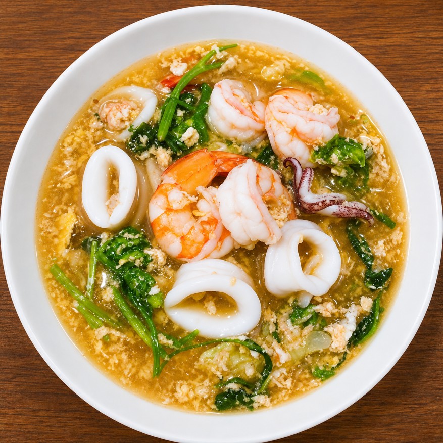 ราดหน้าทะเล (Seafood Rad Na)