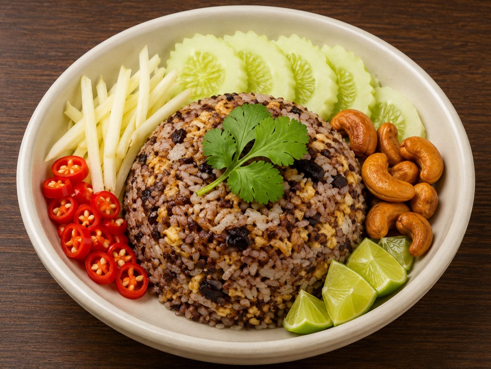 ข้าวผัดหนำเลี๊ยบ (Chinese olive fried rice)