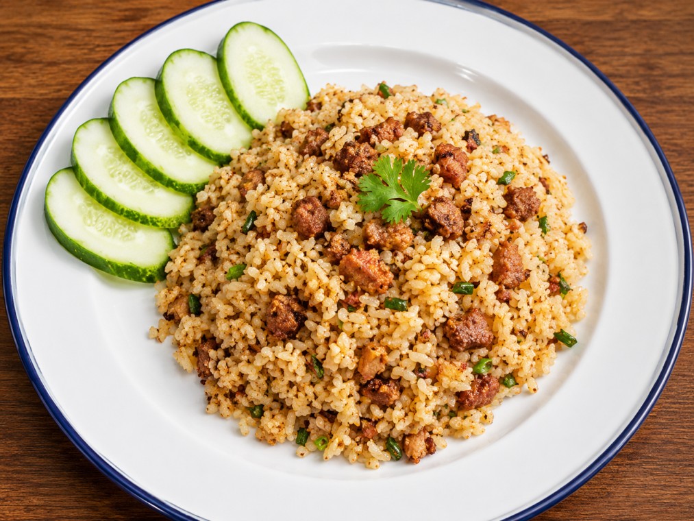 ข่าวผัดกระเพราหมู (Pork Basil Fried Rice)