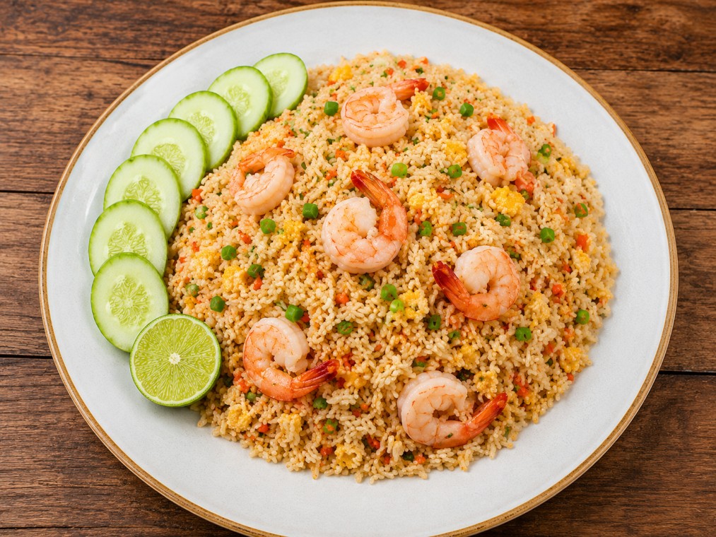 ข้าวผัดกุ้ง (Shrimp fried rice)