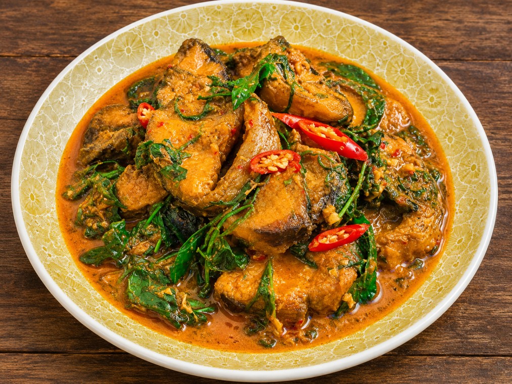 แกงคั่วปลาดุก (Catfish curry)