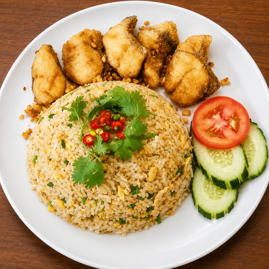 ข้าวผัดปลาสลิด (Fried Rice With Dried Fish)