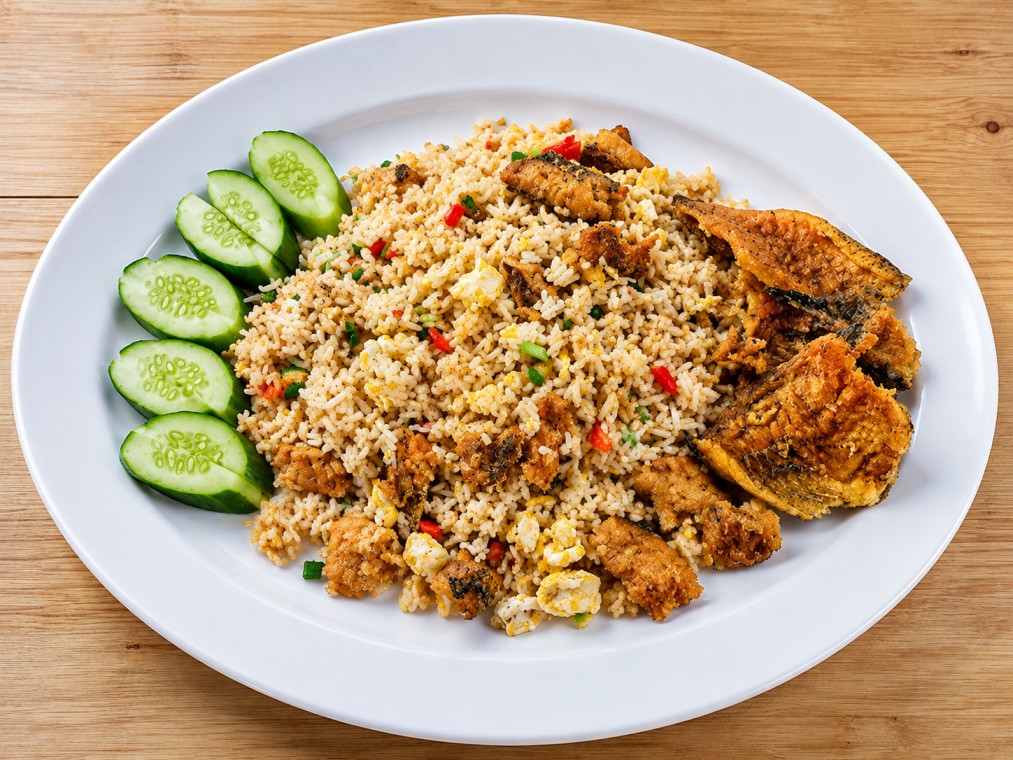 ข้าวผัดไก่กรอบ (Crispy Chicken Fried Rice)