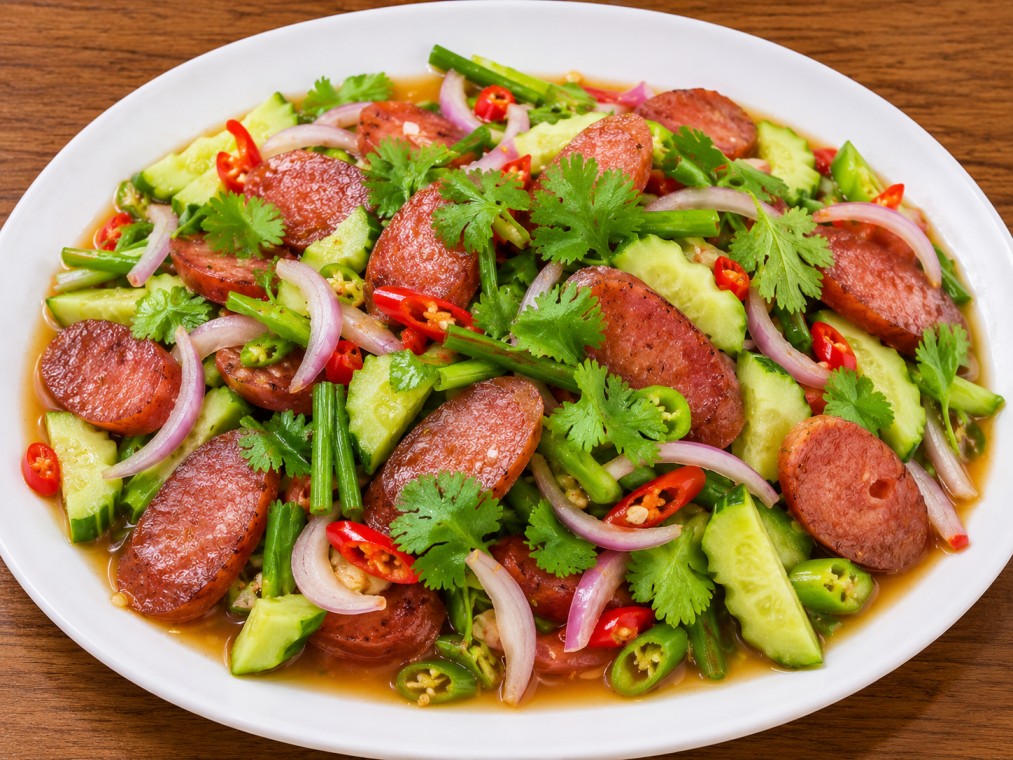 ยำกุนเชียง (Spicy Sausage Salad)