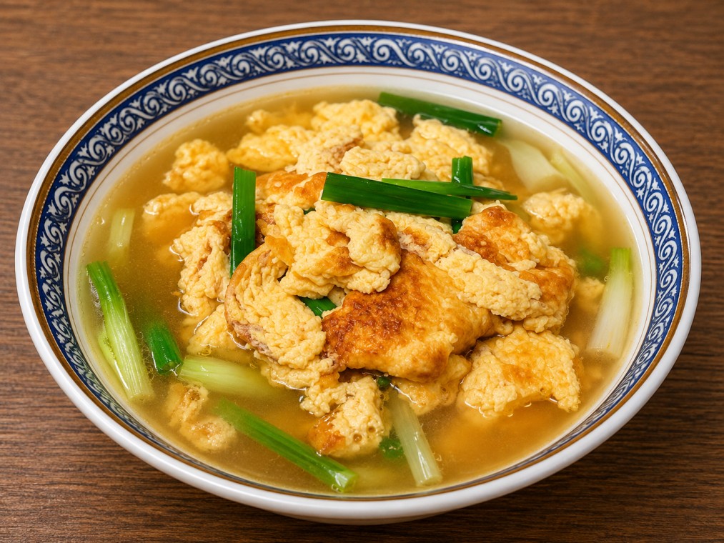 แกงจืดไข่น้ำหมูสับ (Egg Tofu Soup with Minced Pork)