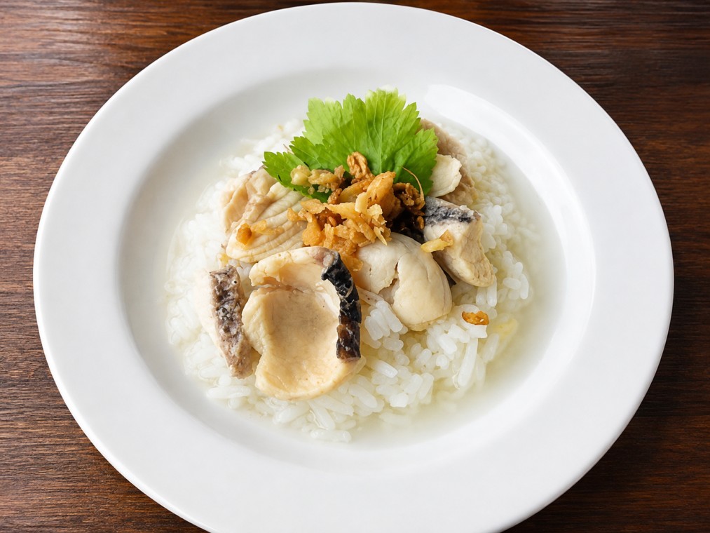 ข้าวต้มปลากะพง (Sea bass rice porridge)