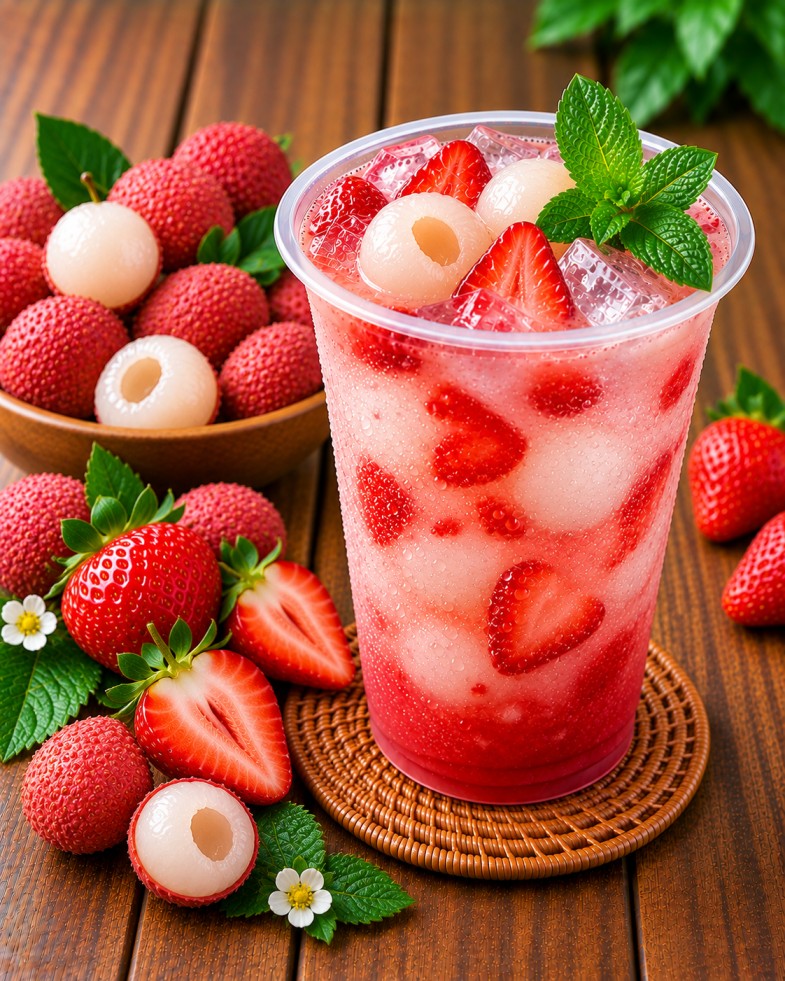 ลิ้นจี่ สตรอเบอร์รี่ (Lychee with Strawberry)